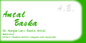 antal baska business card